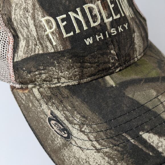 Pendleton Whiskey Men's Trucker Hat Woods Camo Baseball Cap Mesh Snapback Rodeo - Picture 6 of 16